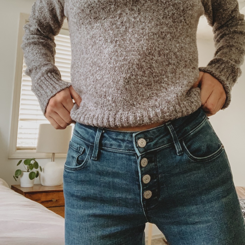 Button Up Denim Jeans Skinny Size 0